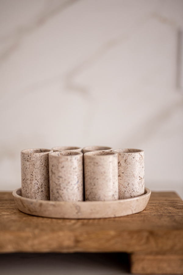 Travertine Stone Shot Glasses Set - Luxe B Pampas Grass  Canada , dried flowers and pampas grass Canadian Company. Bulk and wholesale dried flowers and pampas grass fluffy. Large White Pampas Grass Toronto