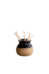 Match Striker - Handmade Two Toned Strike Mini Pottery Black - Luxe B Pampas Grass  Canada , dried flowers and pampas grass Canadian Company. Bulk and wholesale dried flowers and pampas grass fluffy. Large White Pampas Grass Toronto