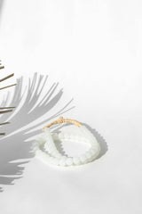 BOHO Recycled Glass Boho Beads Frosted White - Luxe B Pampas Grass  Canada , ships via Canada Post from Edmonton 